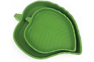 CUHZA 2 Pezzi Ciotola di Acqua per Cibo Mangiatoia Tartaruga Piatto d'Acqua Vassoio per Animali Domestici per Turtle Gecko Serpente Tartaruga Ragni