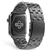 Produktbild MoKo Armband Kompatibel für Apple Watch 42mm Series 3/2 / 1, [fünf Perle] Edelstahl Wrist Band Uhrband Uhrenarmband Erstatzband, Space Grau
