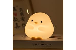 RuiDay Veilleuse Tactile Lapin, Veilleuse Lapin Silicone, Veilleuse lapin pour enfants, Dimmable Lampe Tactile En Silicone Pour Enfant, Lampe Silicone Tactile Rechargeable (Canard)