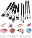 BS-MALL(TM) Premium Synthetic Kabuki Makeup Brush Set Cosmetics Foundation Blending Blush Eyeliner Face Powder Brush Makeup Brush Kit(10pcs, Silver Black) RS.899.00