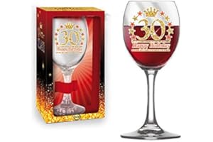 DOR BICCHIERE 30 ANNI Calice glitter ORO Gadget idea regalo festa 30° Compleanno