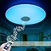 Price comparison product image Autai LED Ceiling Light with Bluetooth Speaker Music Sync Mount Dimmable Ceiling Lamp Fixture for Living Room Bedroom Dining Room