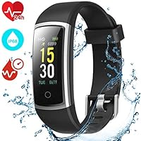 CHEREEKI Fitness Tracker, Orologio Fitness Braccialetto Pressione Sanguigna Cardiofrequenzimetro da Polso Impermeabile IP68 Smartwatch Contapassi Calorie Corsa Sport Watch