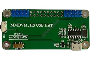 AURSINC MMDVM Hotspot USB HAT Board für Simlpex & Dual Band Hotspot & Modem RPT Hat Unterstützung DMR DSTAR BlueDV,Kompatibel mit Windows Linux Android System,BER, DMR, TX & TCXO Offset,MicroUSB Port