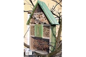 BTV Insektenhotel für Schmetterlinge und Marienkäfer Moosgrün