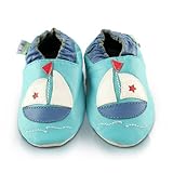 Snuggle Feet Boat Blue Leather Baby Shoes