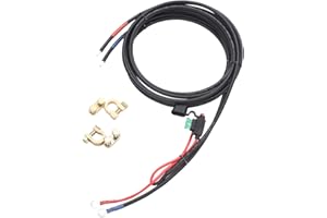 SOLARV enjoysolar 6mm² Batteriekabel Solarladeregler und Batterie mit Sicherung M8-Ringösen (30A 6mm² + Polklemmen 2m M8)