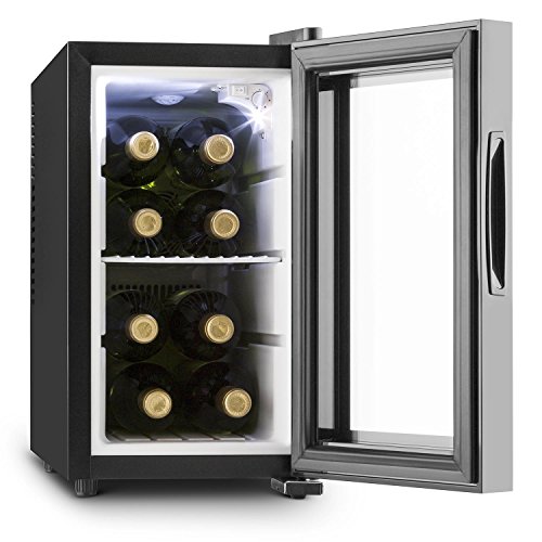 Klarstein Beerlocker S Mini-Kühlschrank Minibar Getränke-Kühlschrank (21 Liter, Innenbeleuchtung, Regaleinschub, 70 Watt) schwarz - 4