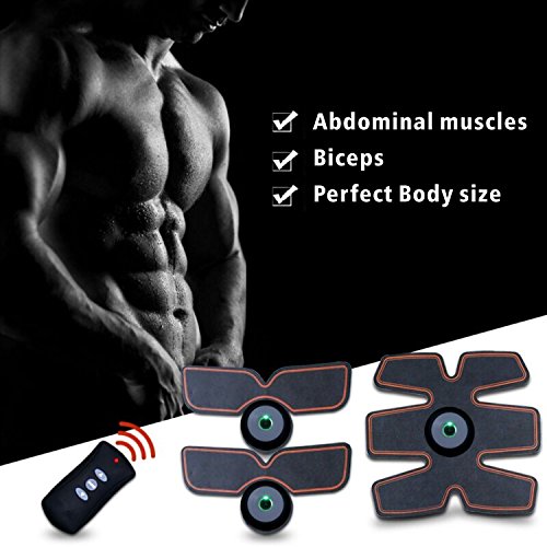 Elektrostimulator Bauch Beine Arme Frauen/Mann Bauchmuskel Trainer Abnehmen Effektiv Massagegerät Gürtel Elektrostimulationsgerät USB Ladegerät - 5