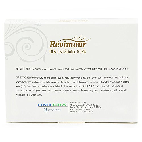 Wimpernserum, Steigert das Wimpernwachstum, Wimpernwachstums-Serum, Zur Verlängerung der Augenbrauen und Wimpern, Revimour, Von Omiera Labs, 8 ml - 4