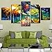 Produktbild lsweia mit Holzrahmen/ohne HolzrahmenLeinwand HD Drucke Poster Wohnzimmer  5 Stücke Bäume Und Liebhaber Gemälde Klassische Abstrakte Landschaft Bilder Wandkunst