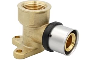 STABILO SANITAER Pipetec Pressfitting Wandwinkel 26x3 3/4 Zoll IG 52mm Wandscheibe TH Kontur Verbundrohr, DVGW, TH-Profil