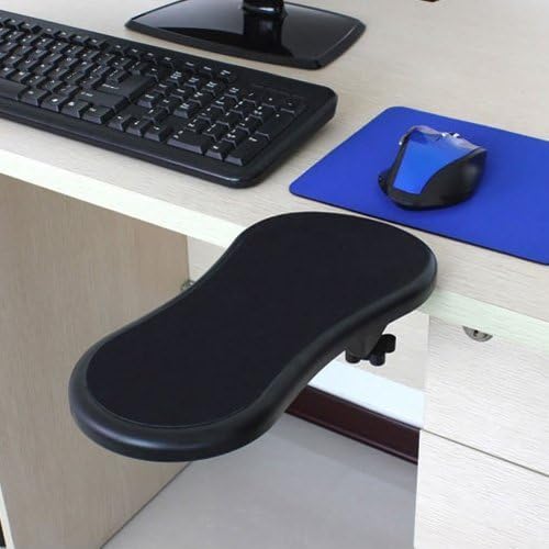 EFBBQ Ergonomic Armrest Mouse Pad / Mat with Clamp for Chair Arm or Desktop