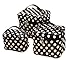 HOYOFO Large Volume Travel Wash Organizer Case Toiletry/Cosmetic/Make-up Bags Set of 3,White Dot