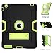 Produktbild TianTa iPad 2 Case,iPad 3 Case,iPad 4 H¨¹lle 3 in 1 Hybrid STOfest Case Harte PC Schale Flexibel Silikon H¨¹lle mit Stnder f¨¹r iPad 2/3/4 (9.7") - Schwarz/Olivin
