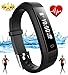 Produktbild Romar Fitness Tracker, NEU für 2018, Bluetooth 4.0 Herzfrequenz Monitor Armband, wasserdicht IP67, Touchscreen, Schrittzähler Sports Activity Tracker, Smart Armband Smart Watch Schlaf Monitor für Android und IOS