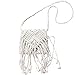 Produktbild Umhängetasche Baumwollschnur Bohemian Crochet Fringe Quaste aushöhlen Umhängetasche Messenger Tasche Weiß