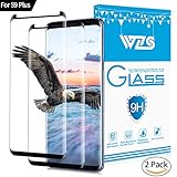 [Lot de 2] Verre Trempé Samsung Galaxy S9 Plus, WZS Film Protection en Verre trempé écran Protecteur Vitre pour Samsung Galaxy S9 Plus Anti Rayures - Sans Bulles D'AIR -Ultra Résistant Dureté 9H Glass Screen Protector