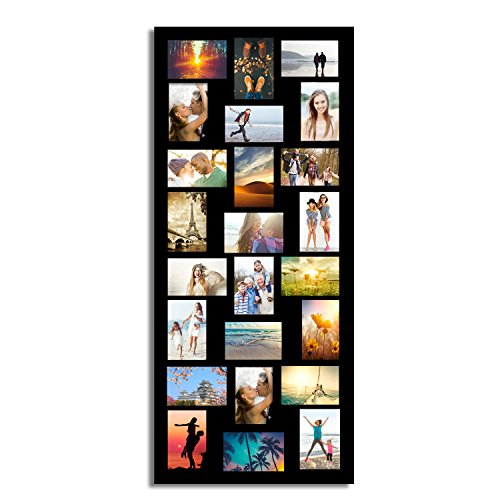 1x Bilderrahmen Fotogalerie Foto Collage Galerie Holz für 24 Bilder Schwarz 9307 - 2