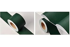 VISITRYL Bordure De Papier Peint Frise Murale Adhesive Bordure Papier Peint Frise Autocollante Pour Cuisine, Salle De Bains, Plafond, Salon, Chambre DéCoration Murale Vert Foncé 5cm X 500cm