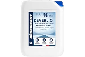TECH N'FAST Tech'N'Fast Déneigeant et dégivrant Liquide - résistant jusqu'à -50°C - idéal pour Les Routes, allées et Voitures en Hiver - Action Rapide et Efficace Contre la Neige et Le verglas (5 litres)