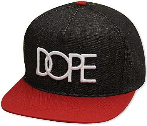 Dope Clothing Denim Logo Snapback Black Red