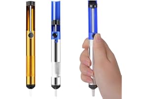 CJQRL 2 Pièces Pompe à Dessouder - Pompe à Dessouder - Buse en Silicone Résistante Aux Températures élevées - Accessoire Indispensable pour les soudeurs professionnels- Pompe A Dessouder(jaune, bleu)