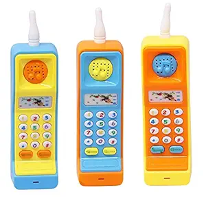 FUN FUN Smart Phone Cordless Mobile Phone Baby Funny Phone Toy Light Music Toddler Kids Educational Call Chat Learning Play Role Play Above 6 Months Kids Boys Girls Best Gifts toy (Musical Mobile)(1 PCS)