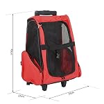 Outsunny-PawHut-Trolley-Zaino-per-Cani-Gatti-ed-Altri-Animali-2-in-1-Borsa-da-Trasporto-Trasportino-per-Cani