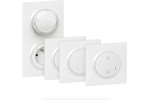 LEGRAND - Pack Démarrage Produits Connectés dooxie with Netatmo - 1 Prise Connectée + 1 Interrupteur Connecté + 1 Commande Générale + 1 Commande Éclairage/Prise Sans Fil - Fabriqué En France - Blanc