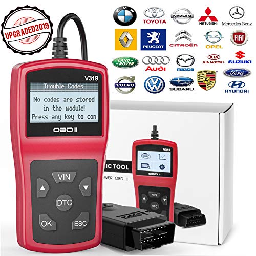 Igrome Outils de Diagnostic Auto OBDII - Lecteur de Code Lecture et Effacement des Codes d'Erreur Scanner OBD2 pour Voitures à Essence