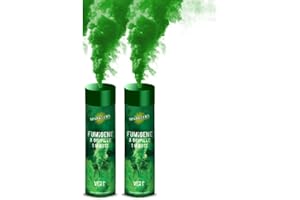 SPARKLERS CLUB Lot de 2 Fumigènes a Main 1 MINUTE couleur Vert - Déclenchement à Goupille, durée 60 secondes, fumigene couleur à tenir en Main - fumigene a main - Catégorie F1 - LIVRAISON 24/48H