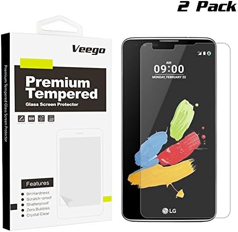 [2 pack] LG V10 Screen Guard, Veego Premium Quality Auto Adsorption Easy Installation Ballistic Tempered Glass Screen Protector Shield for LG V10 [Lifetime Warranty]