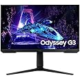 Samsung Odyssey G3 G30D 24" Gaming Monitor with 180Hz refresh rate & 1ms response time, AMD FreeSync, FHD 1920 x 1080 and 3-sided Borderless design - LS24DG302EMXUE