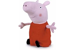 FAMOSA SOFTIES Famos Softies - Peppa Pig Peluche Grande de 45 cm, súper Suave y blandito, Hecha de Fibra reciclada, para niños y niñas de Todas Las Edades, Famosa (760011863)