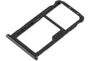 jbTec Dual SIM-Tray/SD-Card kompatibel mit Huawei Mate 10 Lite - Kartenhalter Slot Schlitten Rahmen, Farbe:Schwarz