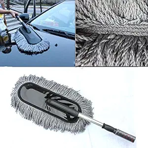 Agudo Multi-Functional Super Soft Microfiber Duster Brush for Car Cleaning Home Kitchen with Expandable Grip Handle,car Wax Duster for car Cleaning(1pcs/Medium)