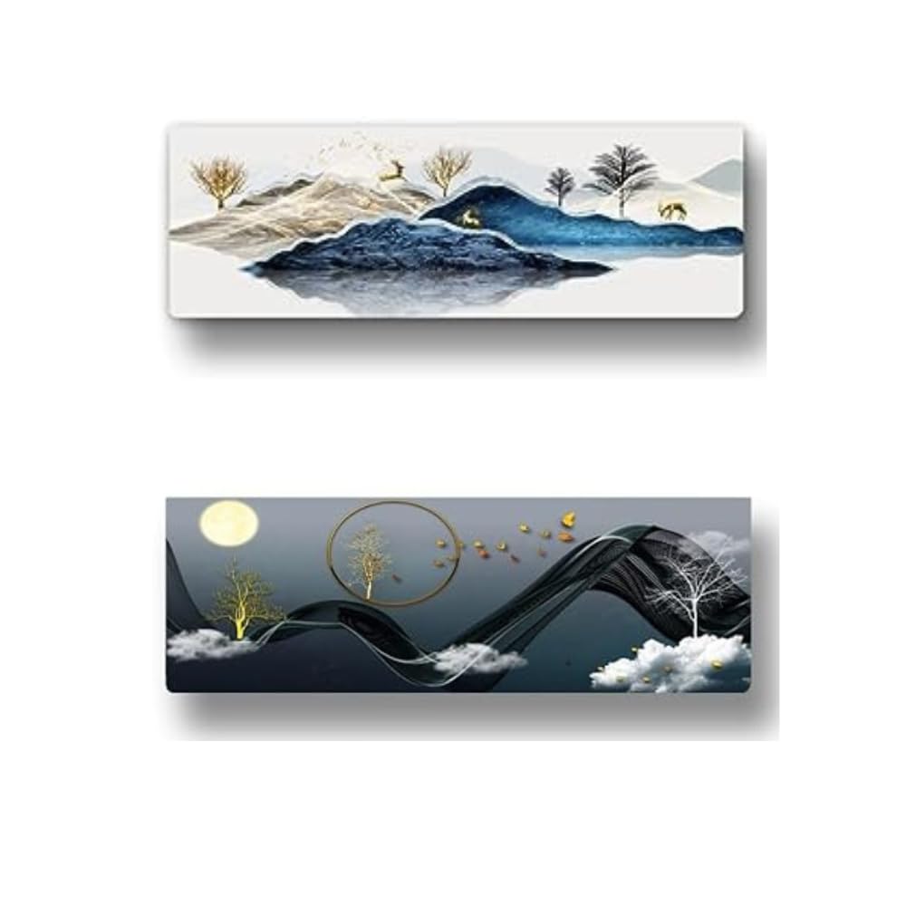 Printed Air Conditioning Dust Cover, Pack of 2, Folding Designer, 38 x 12 x 8 inches, for 1.5 Ton Indoor Split AC