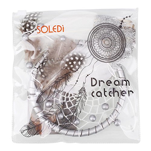 SOLEDI Dreamcatcher Traumfänger Glücksbringer aus der schönsten Geschichten in der amerikanischen indischen Mythologie Silber - 7