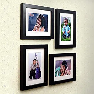 Ajanta Royal Classic Set of 4 Individual Photo Frames (4-6x8 Inch) : A-79A (Black)