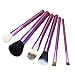 12 Make up Brushes Purple Leather Cup Set - Goat /Pony /Synthetic Hair, Aluminium Ferrule, Natural Wood Handle [version:x9] by DELIAWINTERFEL