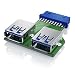 Produktbild CSL - 19 pin zu USB 3.0 Header Adapter - Adapterkarte Schnittstellenkarte - USB Pin Header - Dual USB Port 2-Port - Windows Mac Android - treiberlose Installation - abwärtskompatibel