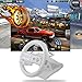 Produktbild Jacobssen Racing Game Lenkräder Racing Wheel Griff Grip für Wii Mario Kart (weiß)