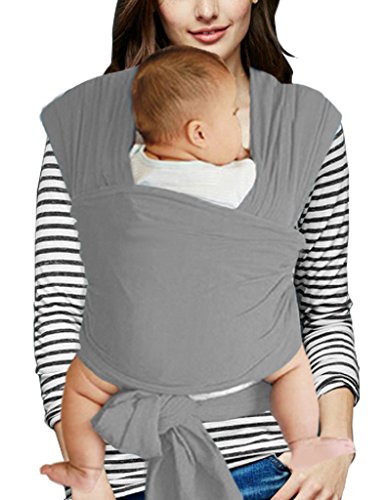 Vlokup Baby Sling Carrier Soft Infant Wrap Ideal Shower Gift Grey