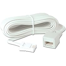 Câble D'Extension Téléphonique BT 4 Fils Plat 25m - ERHUO Pour Prise UK
