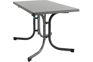 MFG FREIZEITMÖBEL AUS MECKLENBURG MFG Boulevard-Klapptisch 110x70 cm | Gartentisch | Wetterfest | Platzsparend klappbar | mit Niveauausgleich | anthrazit/Schiefer