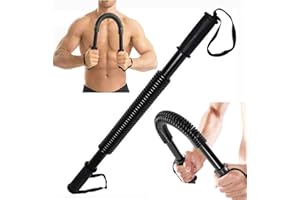 WELLDER Barra a Molla Power Twister di Forza Potenza Resistenza Mollone 30 40 50 60 kg Palestra Pettorali Manubrio Pieghevole Espansore a Molle