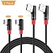 Produktbild Typ USB-Kabel C,SUNGUY [2 Stück] geflochtene USB-Kabel Nylon 1M/3,3 Fuß USB A 135 Grad C von Schnellladekabel Digital Design um 90 Grad für Galaxy S8,S8 Plus Google Pixel 2XL,ZTE Zmax Pro Z981 ,Nexus 6p,LG G6