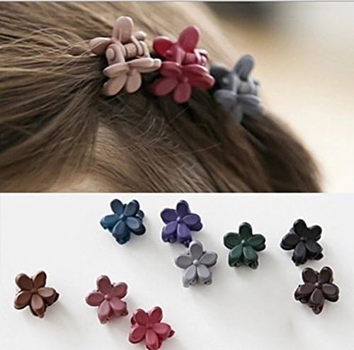 Arpoador 10pcs Baby Child Girls Mini Hair Claw Flower Hair Clip - Random Color