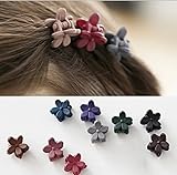 cuhair(TM) 10pcs bangs mini hair claw clip hair pin flower for girl mix colored